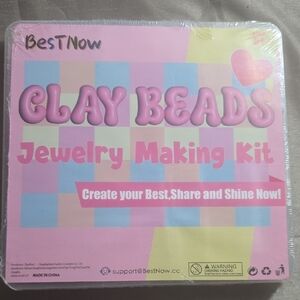 Clay Beads Jewelry Making Kit - Pink and Yellow